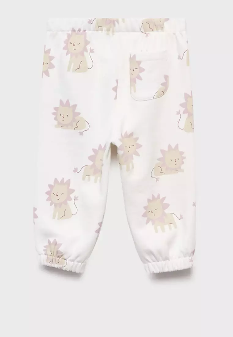 Printed Cotton Jogger Pants