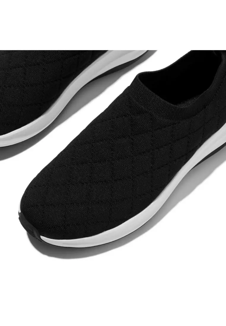 F-Mode Flow Quilted-Knit Slip-On Sneakers
