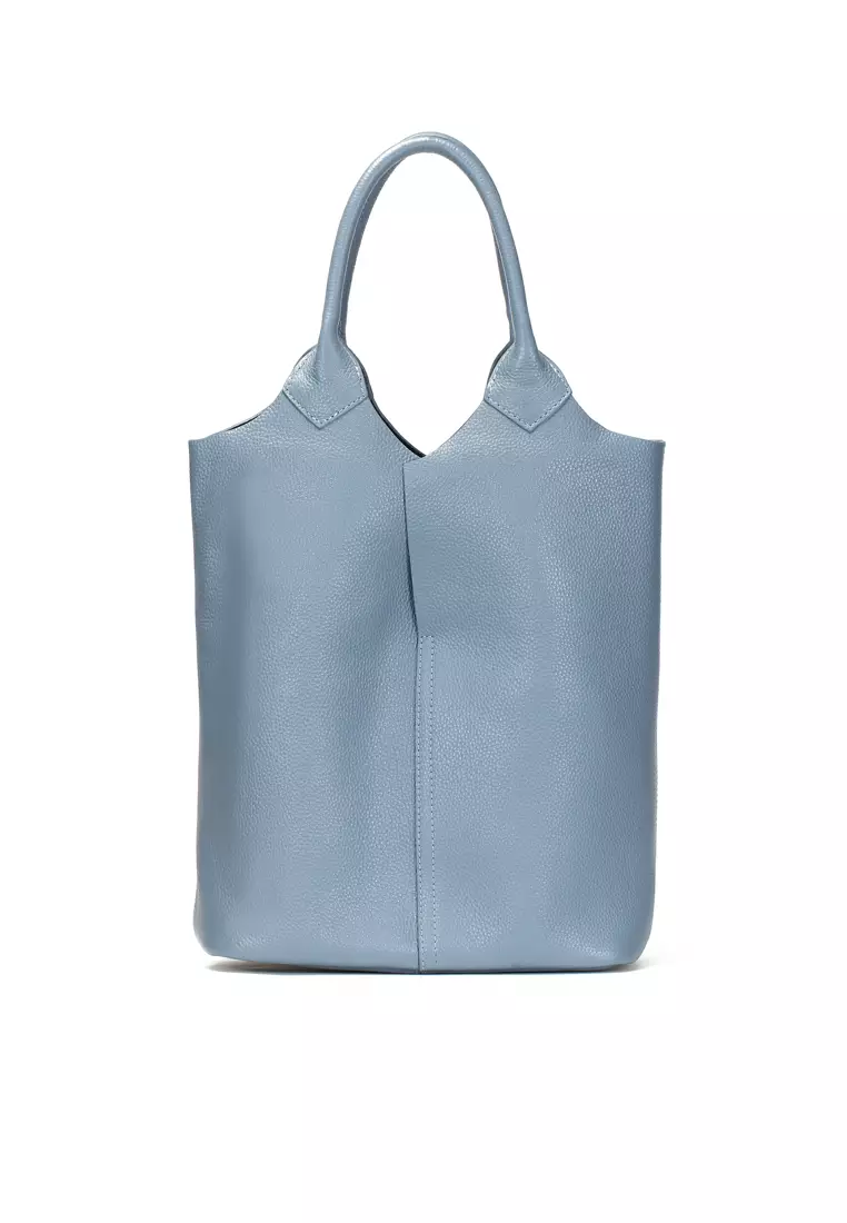Buy Lychee Bags Blue & White Printed Tote Bag - Handbags for Women