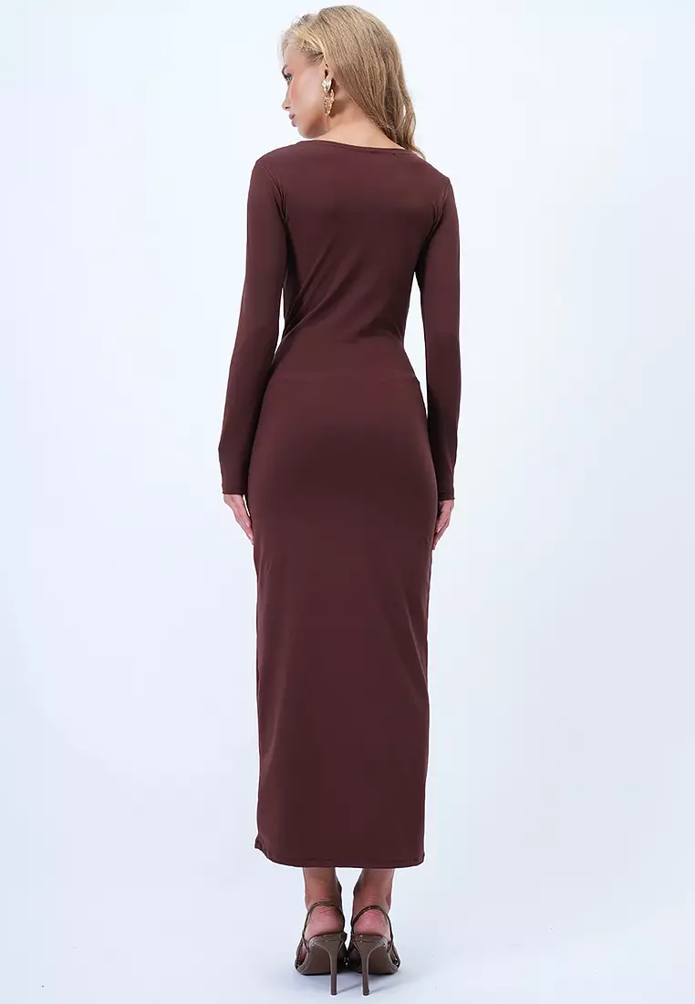 Slit Midi Dress