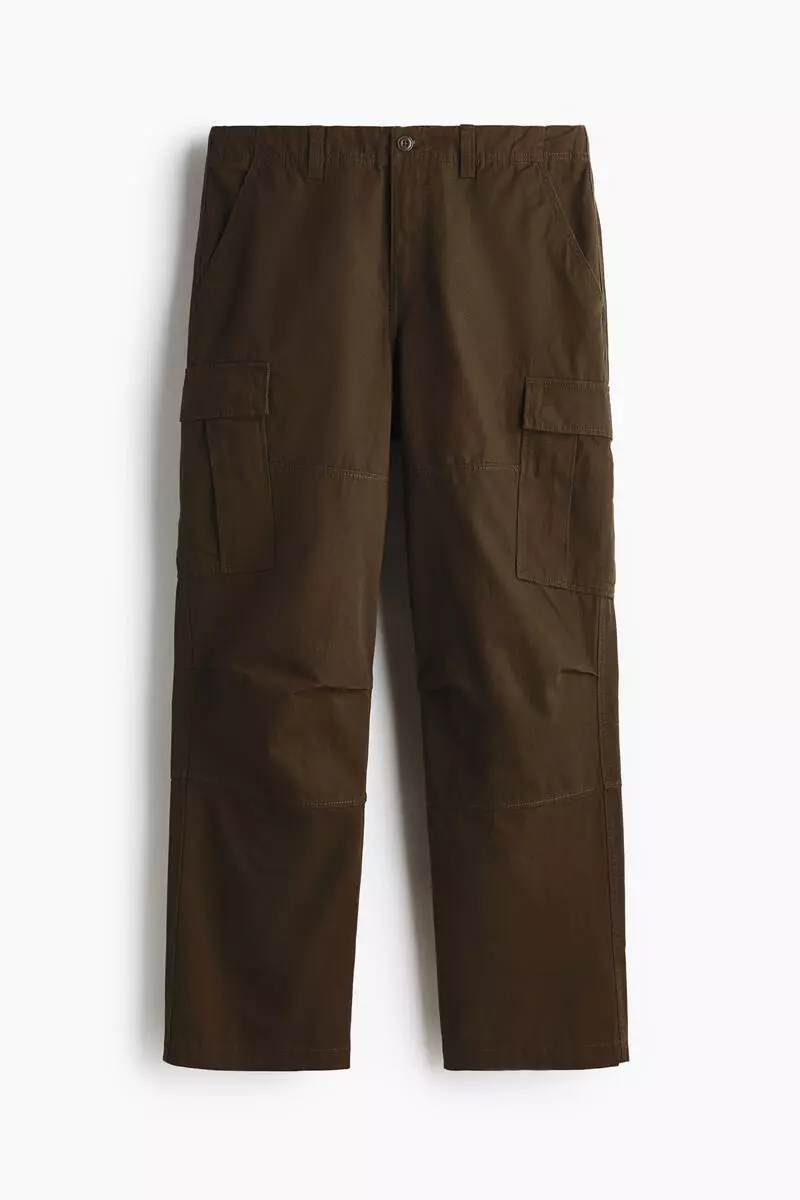 Relaxed Fit Cotton cargo trousers