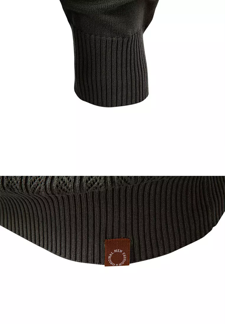 Half-zip Jacquard Knit Jumper AX-PSD6122