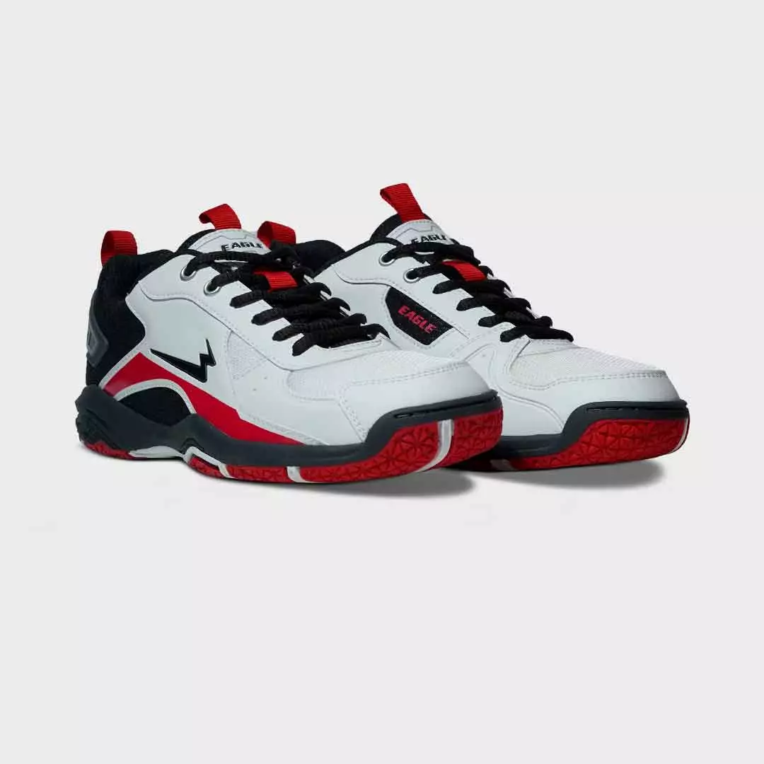 Eagle Sepatu Badminton Rally - PUTIH/HITAM