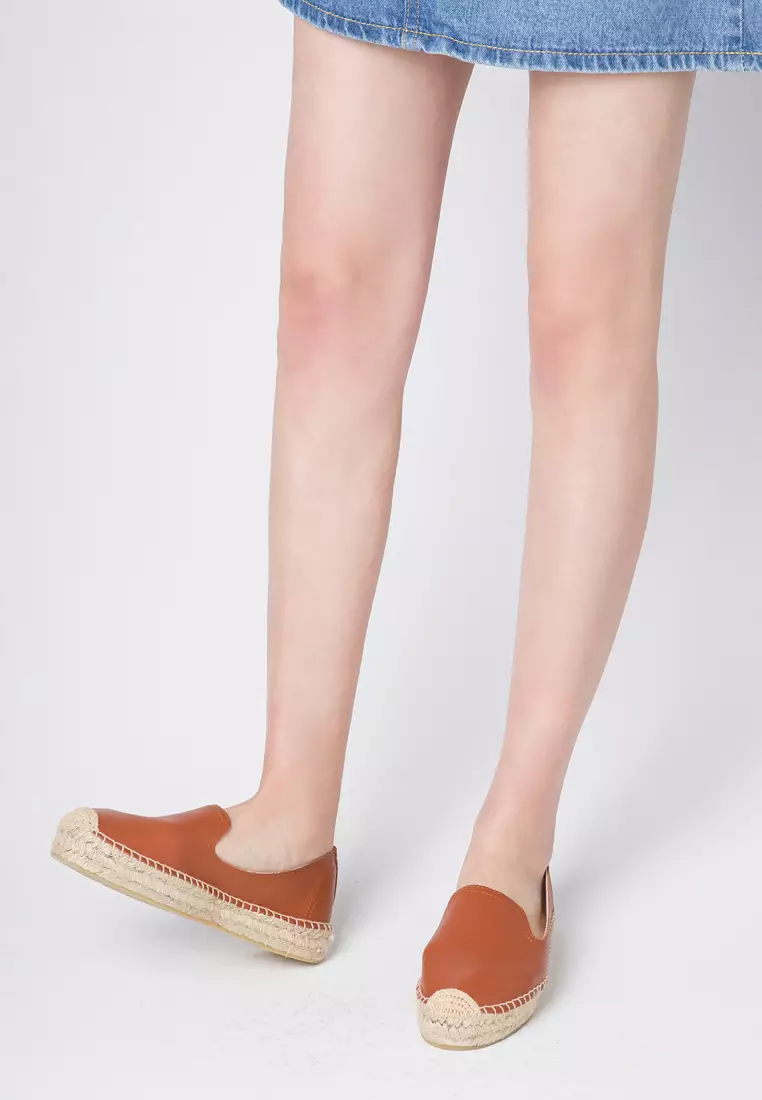 Platform Cow Leather Espadrilles HB7101