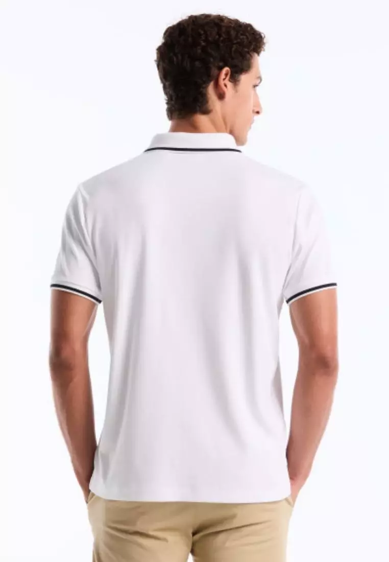 Cotton Interlock Tipped Polo