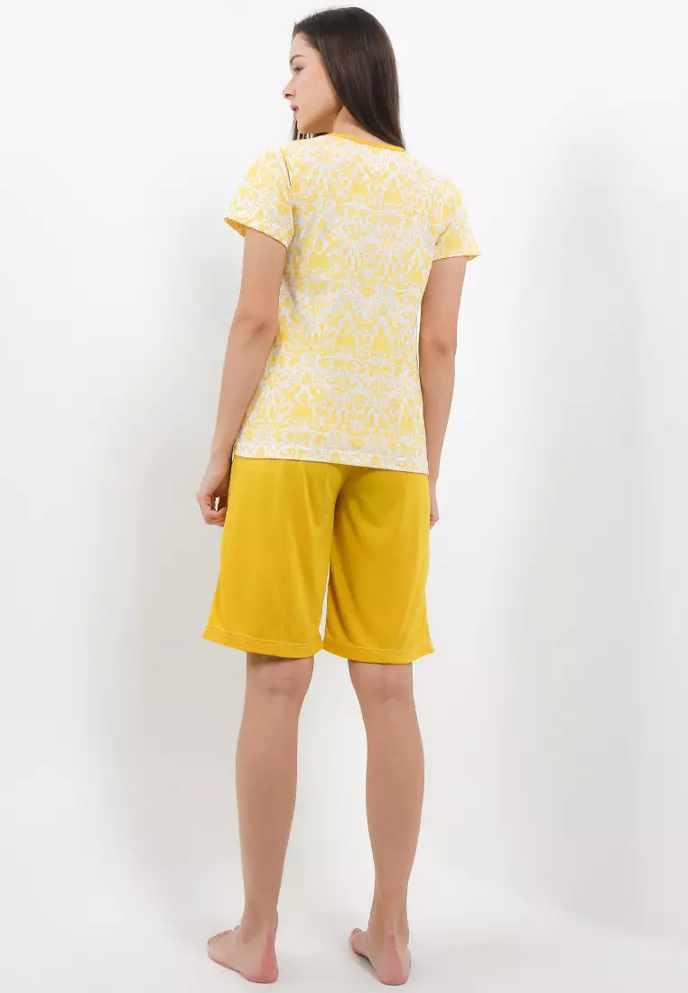Pyjama Pijama Baju Tidur Short Sleeve Short Pants Sleepwear