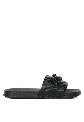 Milliot & Co. black July Open Toe Sandals FD088SHA863610GS_1