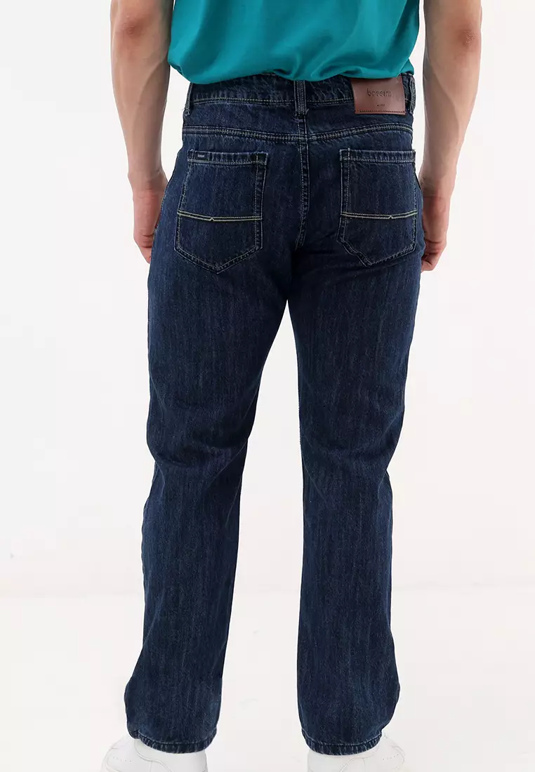 Denim Long Slim Tapered Jeans