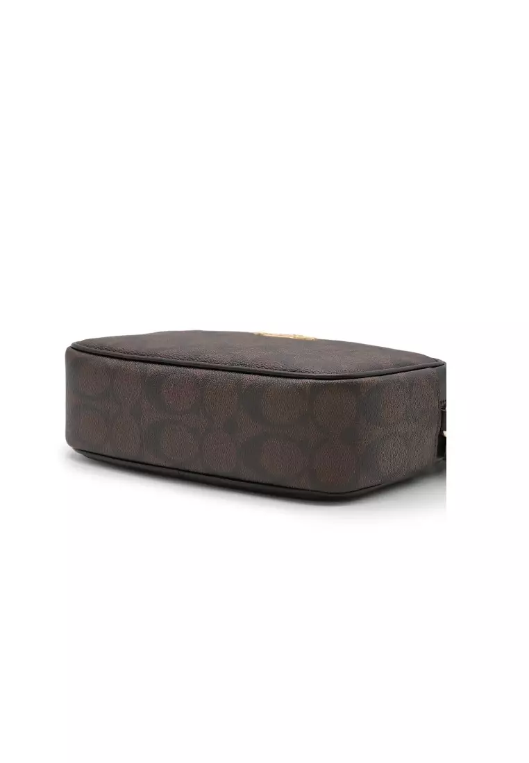 COACH Mini Jamie Camera Bag In Signature Canvas (CQ874) – IM / Brown / Black