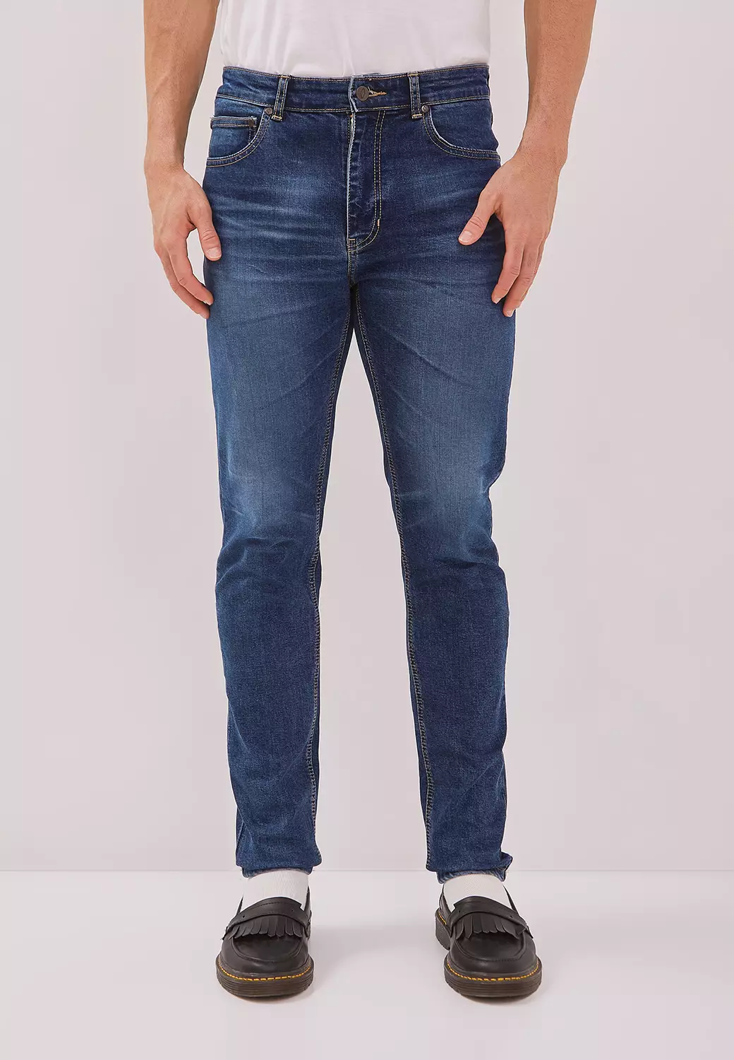 Jual DUST DUST Celana Slim Jeans Dinata Blue (DM.3728) Original 2026 ...