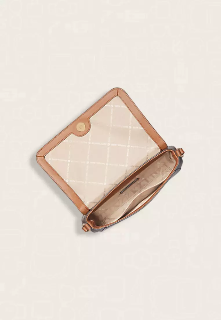 Michael Kors Medium Logo Convertible Crossbody Bag Brown