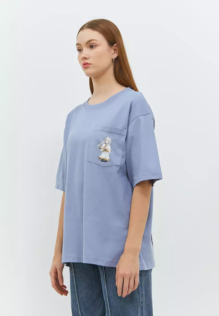 DUST Kaos Unisex Oversize Frieren Party Biru (D.74286)