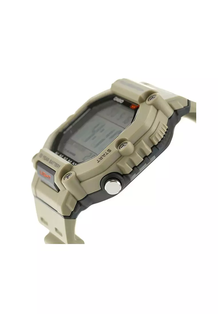 AE-1600H-5AV Men Digital Watch Brown Resin Strap