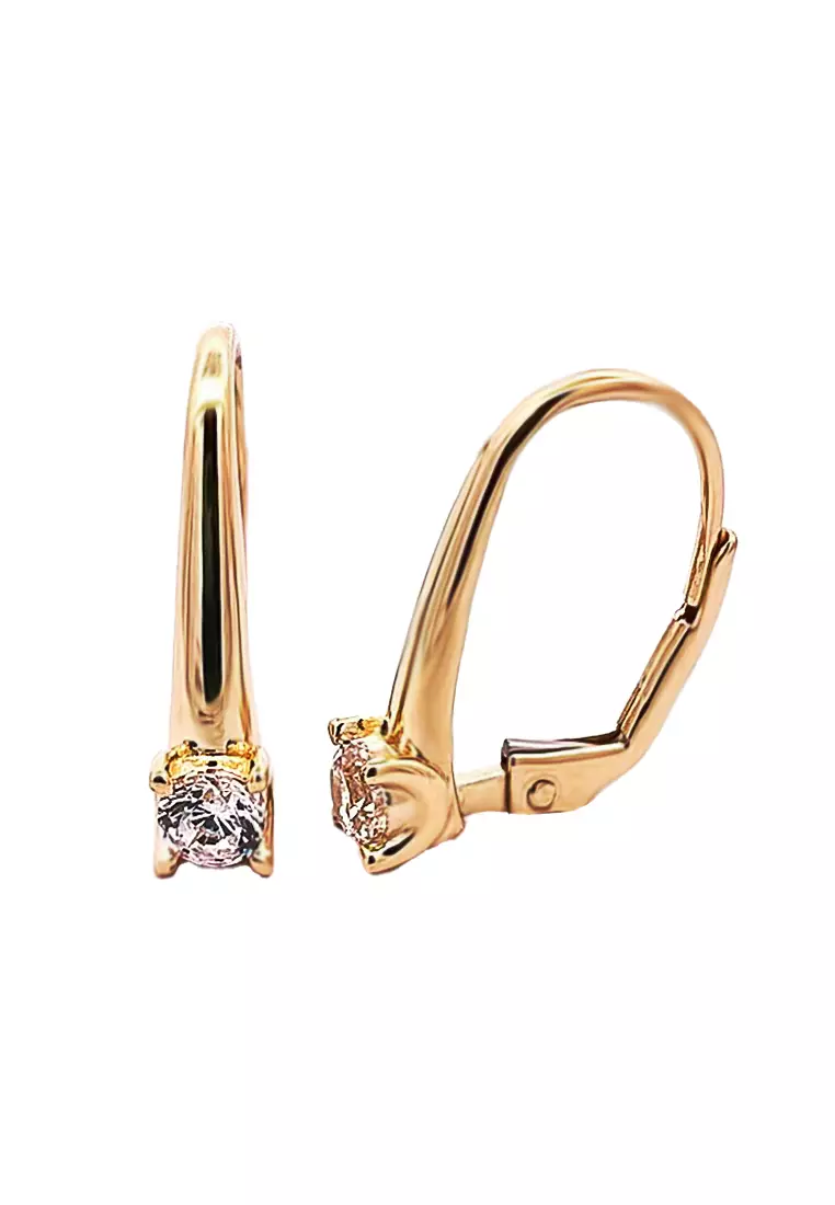 18k Gold Earrings Gold Rate Today Jewelry 18K HQZ Yellow Gold