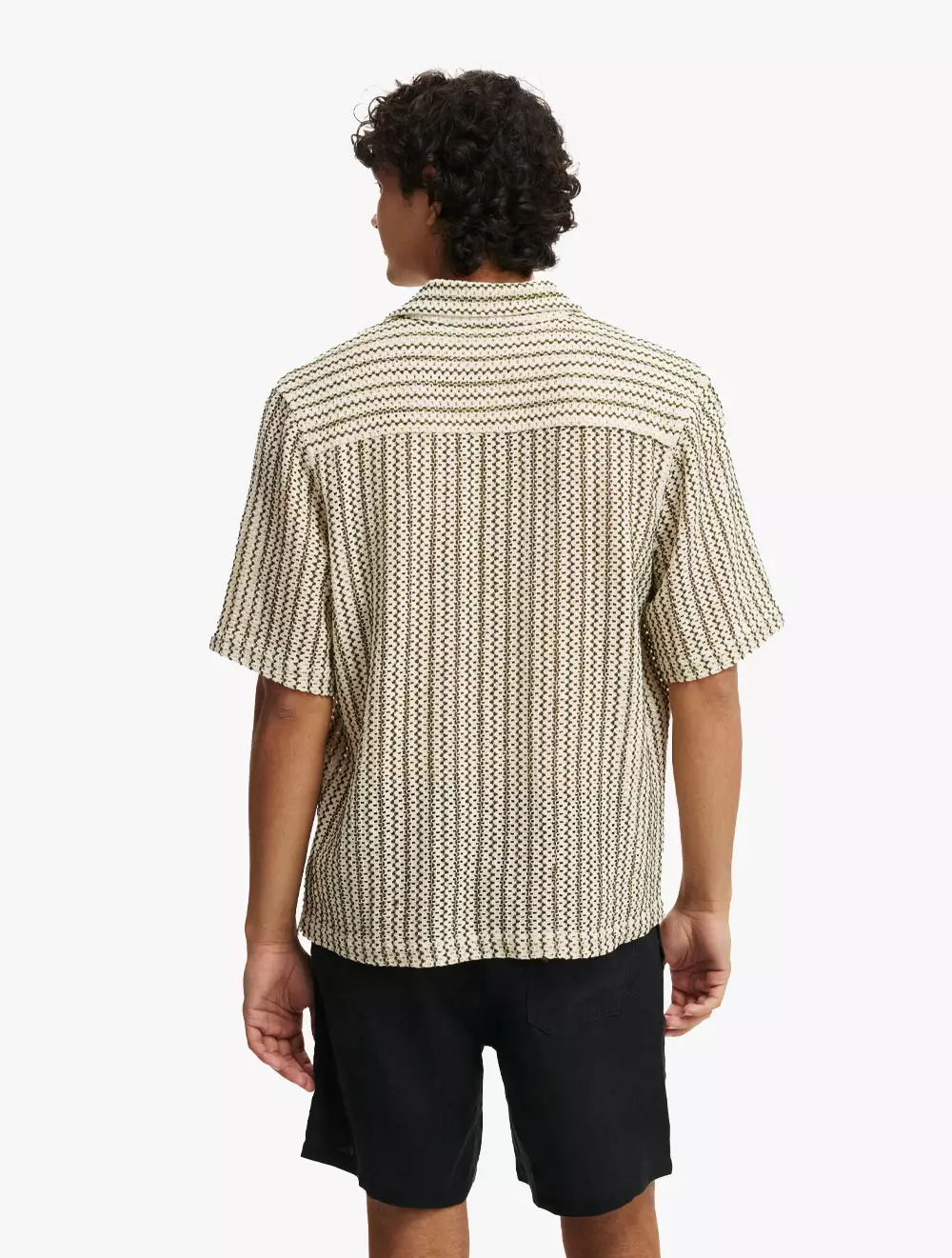 Cotton On -  Pakaian Pria  - Linen Easy Short - Black