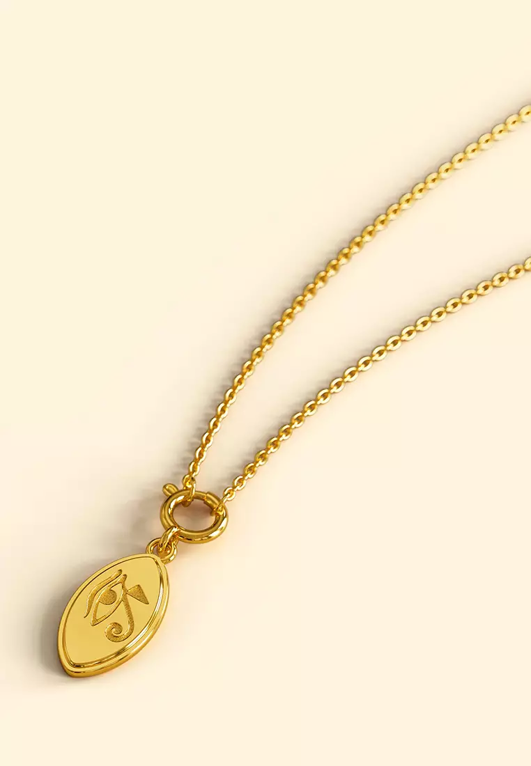 Eye of Horus Gold Charm Necklace