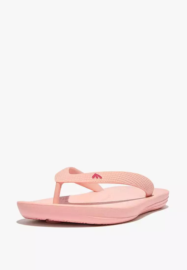 Discount on Fitflop  shoes - SKU: Fitflop Iqushion Kids Junior Ergonomic Flip-Flops Fp2-A35 Pink Salt