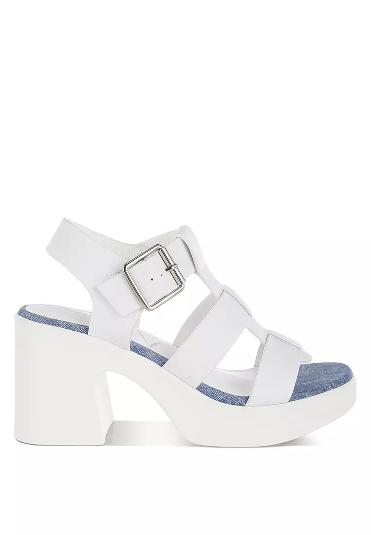 Discount on London Rag  shoes - SKU: Chunky Pin Buckle Platform Heels in Black