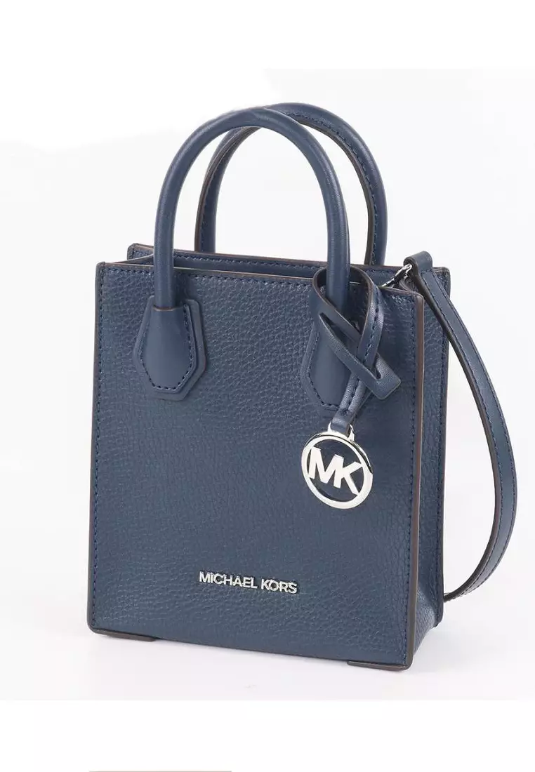 Mercer Extra-Small Pebbled Leather Crossbody Bag - Navy