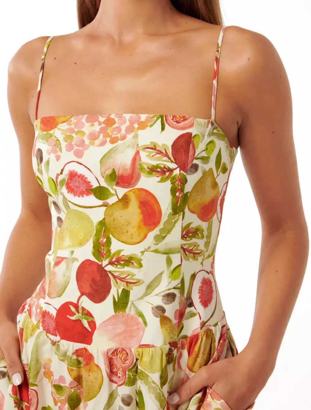 Brooke Linen Drop Waist Midi