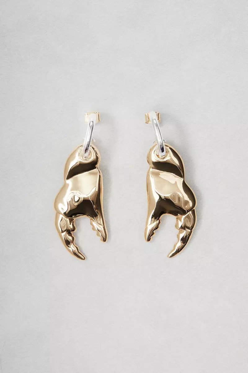 Claw-pendant earrings