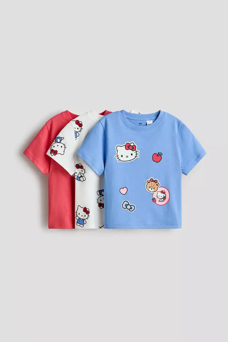 3-pack printed jersey tops