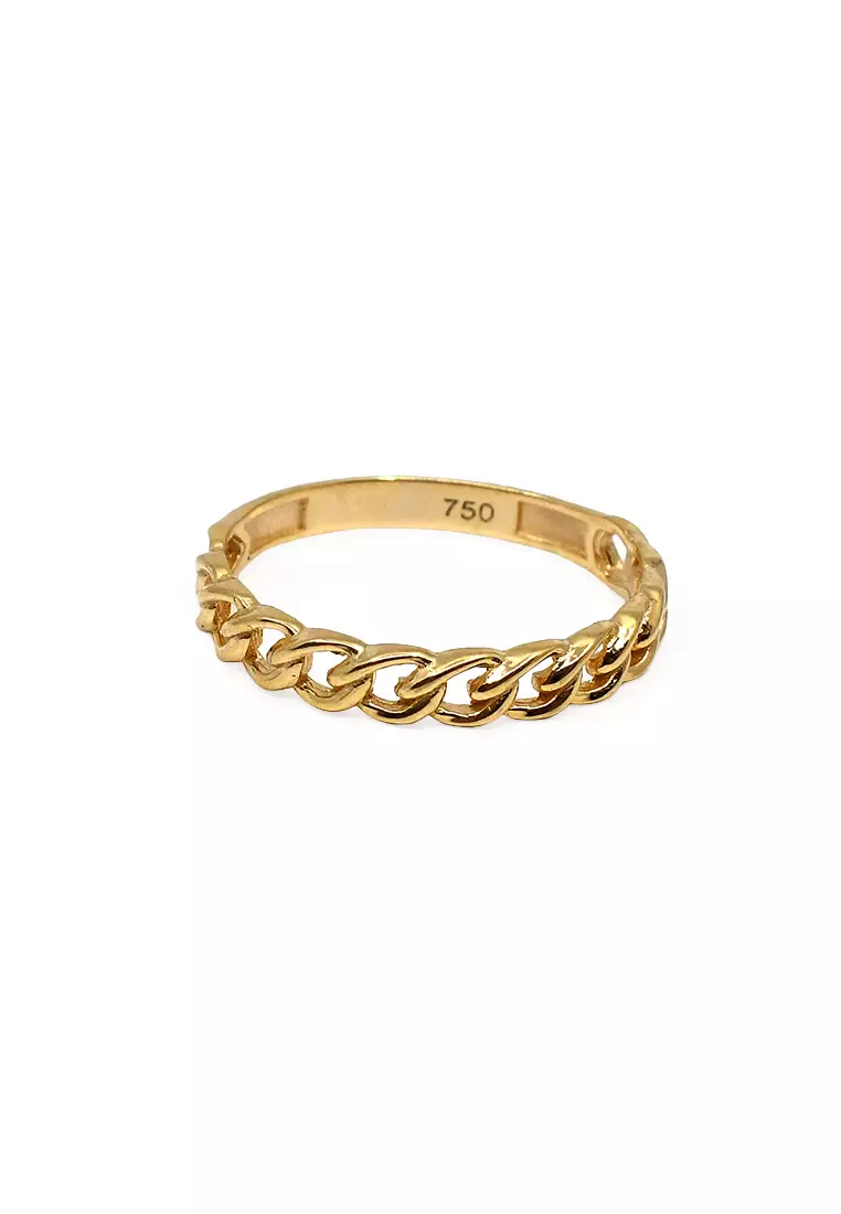 18K Yellow Gold Lady Ring