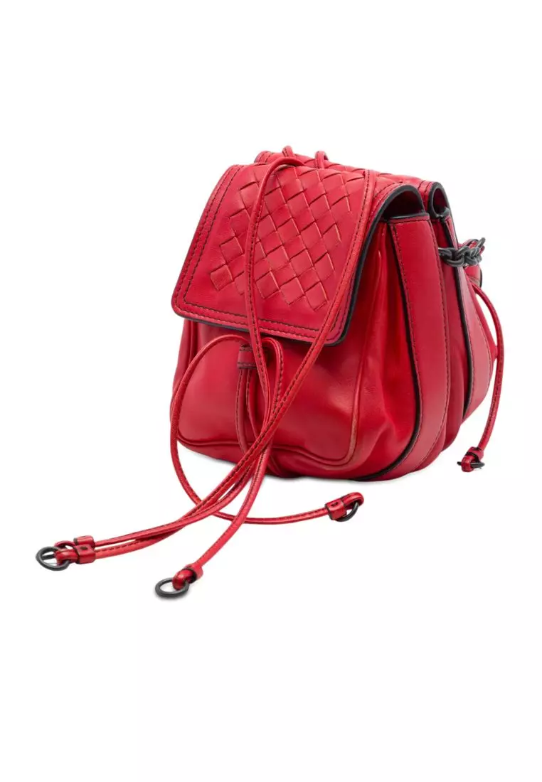 Pre-Loved Bottega Veneta Nappa Intrecciato Double Sided Flap Crossbody