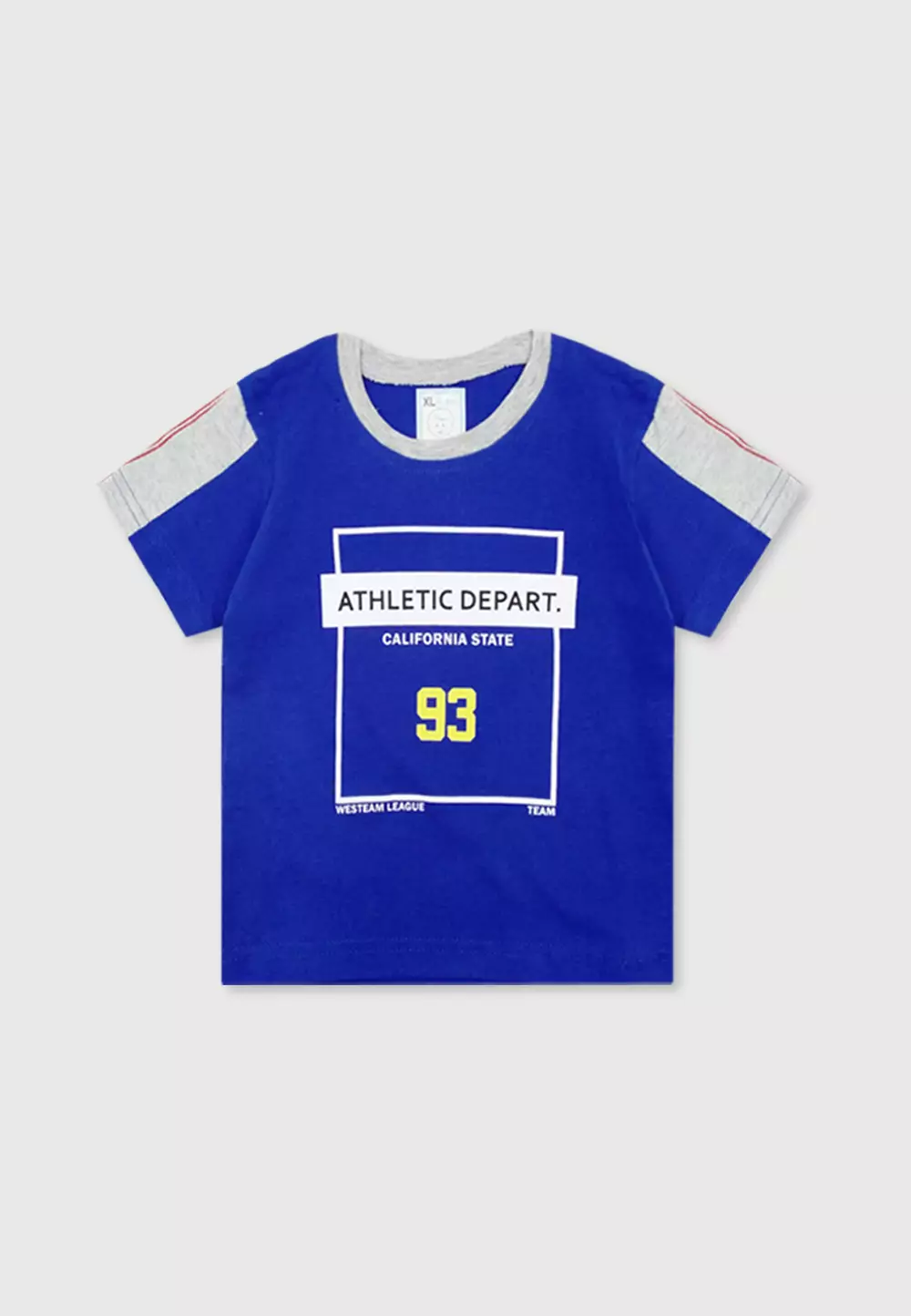 Setelan Bayi Laki Laki Baju Lengan Pendek Anak Usia 12 Bulan Hingga 18 Bulan Set Celana Jogger Motif California State 3051 Biru