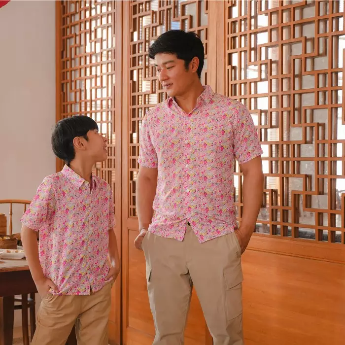 Mooi Kemeja Dewasa Lunar Collection Rui Collar Shirt Adult - Pink Fushia