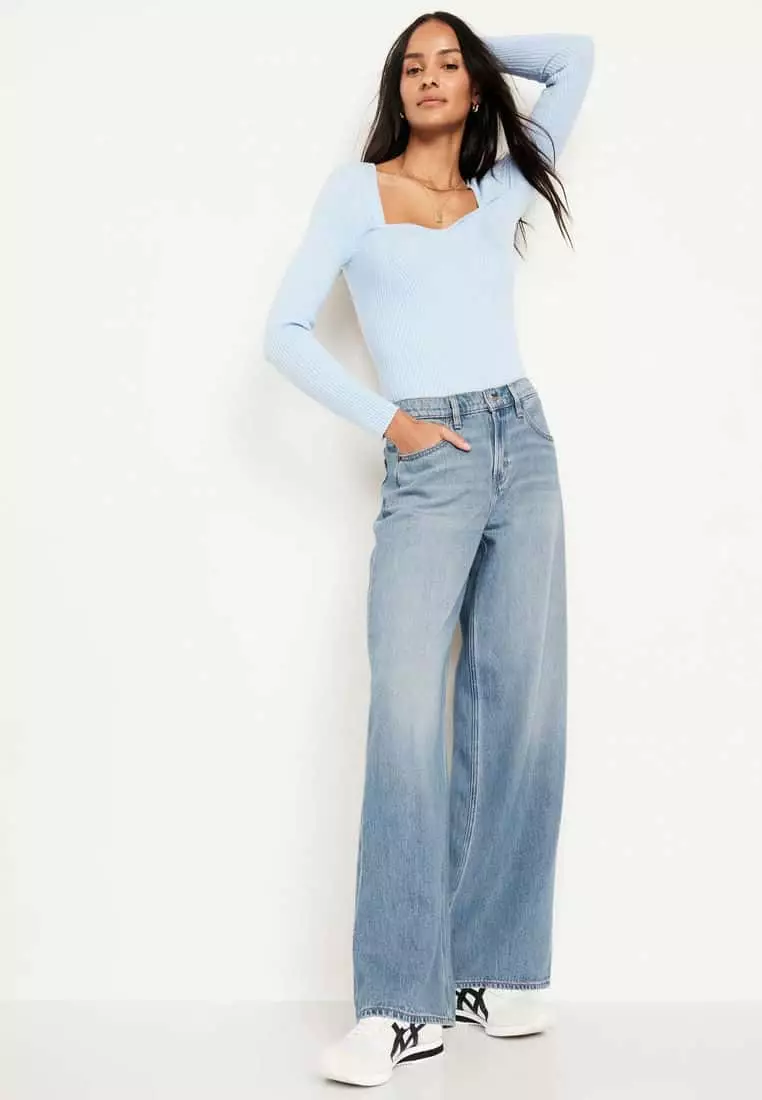 Buy Old Navy Mid-Rise Baggy Wide-Leg Jeans For Women 2025 Online