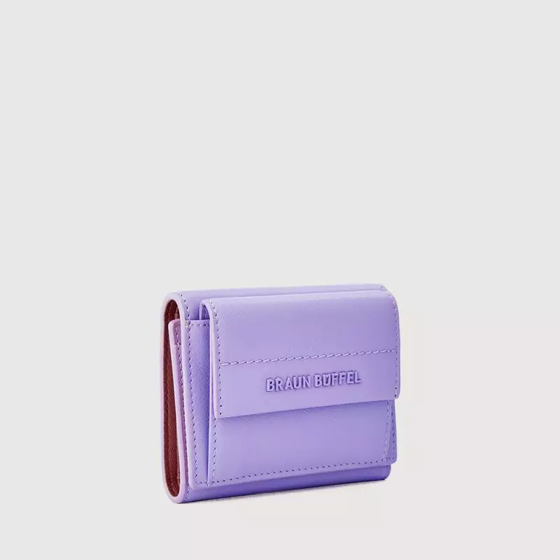 BRAUN BUFFEL PAN 3 FOLD SMALL WALLET WITH EXTERNAL COIN COMPARTMENT
