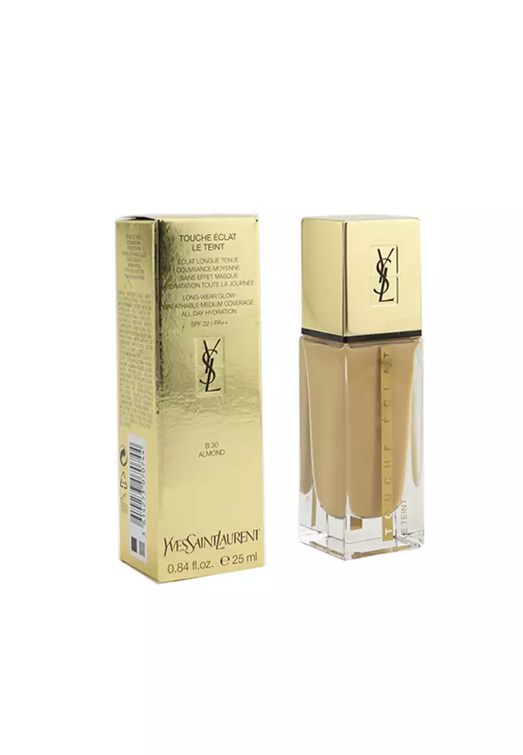 Discount on Yves Saint Laurent  shoes - SKU: Touche Eclat Le Teint Long Wear Glow Foundation Spf22 - # B30 Almond 25ml/0.84oz