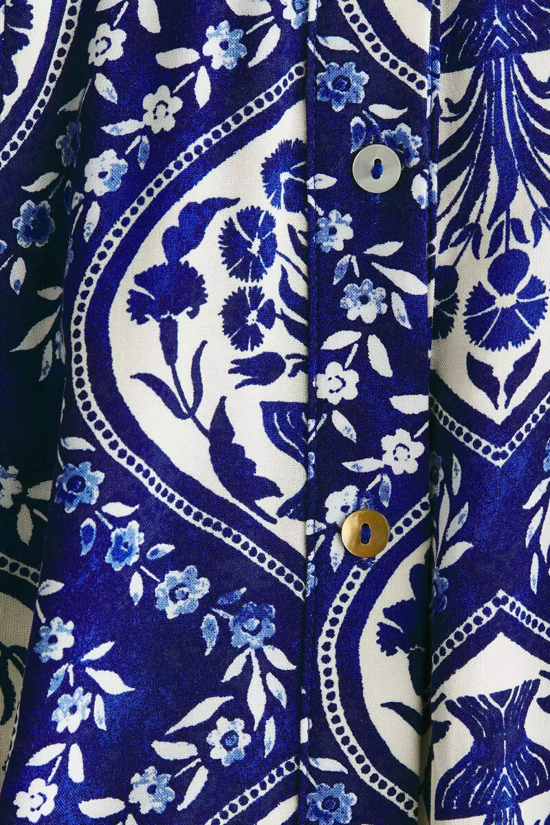 Tie-belt shirt dress