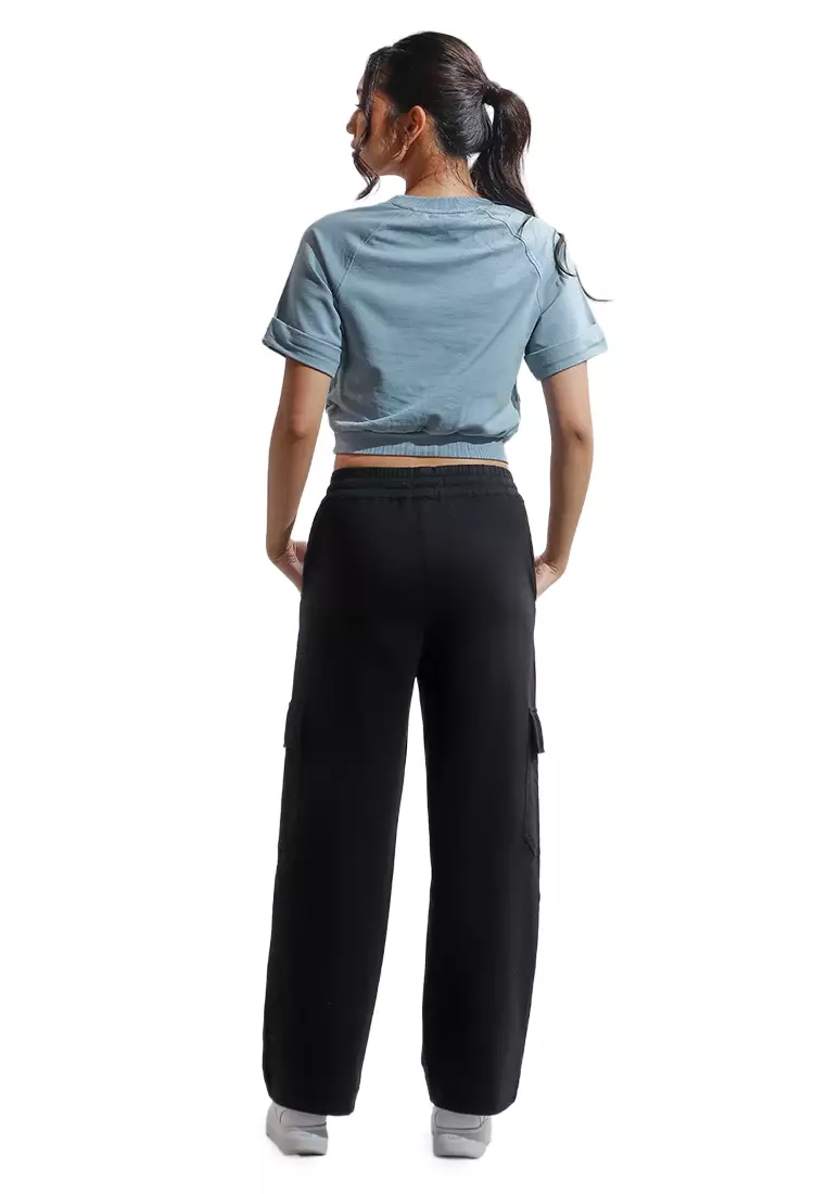 Terry Raglan Roundneck Tee With Ribbing