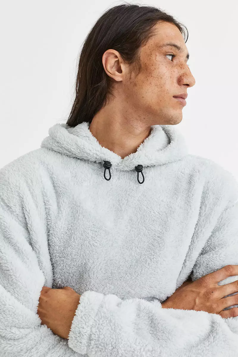 Buy H&M Relaxed Fit Pile hoodie 2024 Online | ZALORA