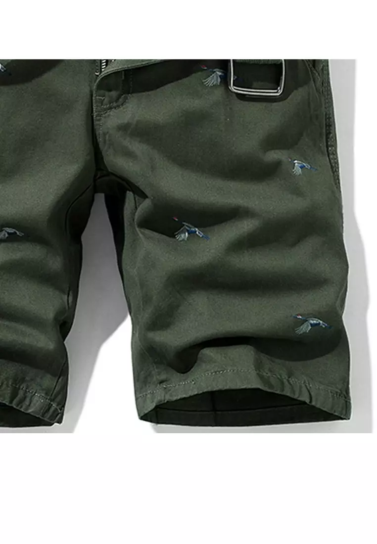 Embroidery Cotton Casual Shorts GJL17552