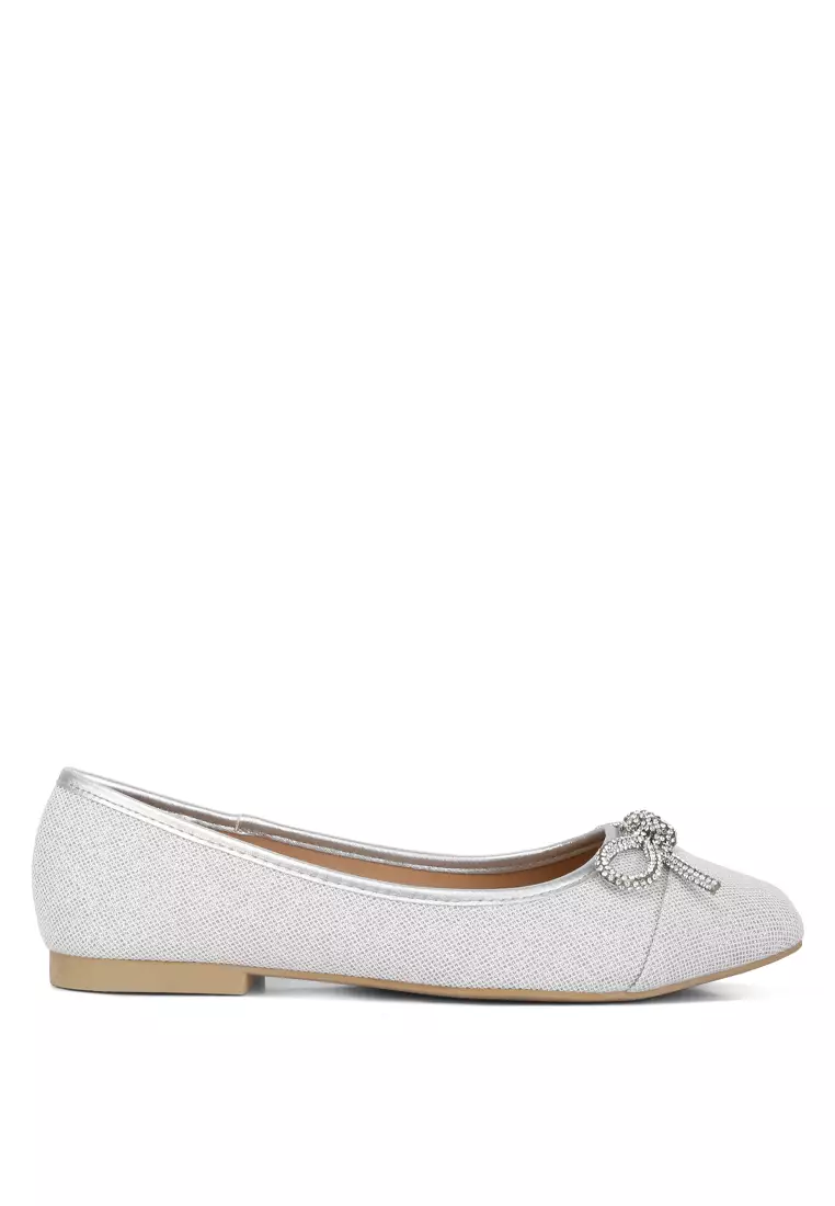 Glitter flats sale silver