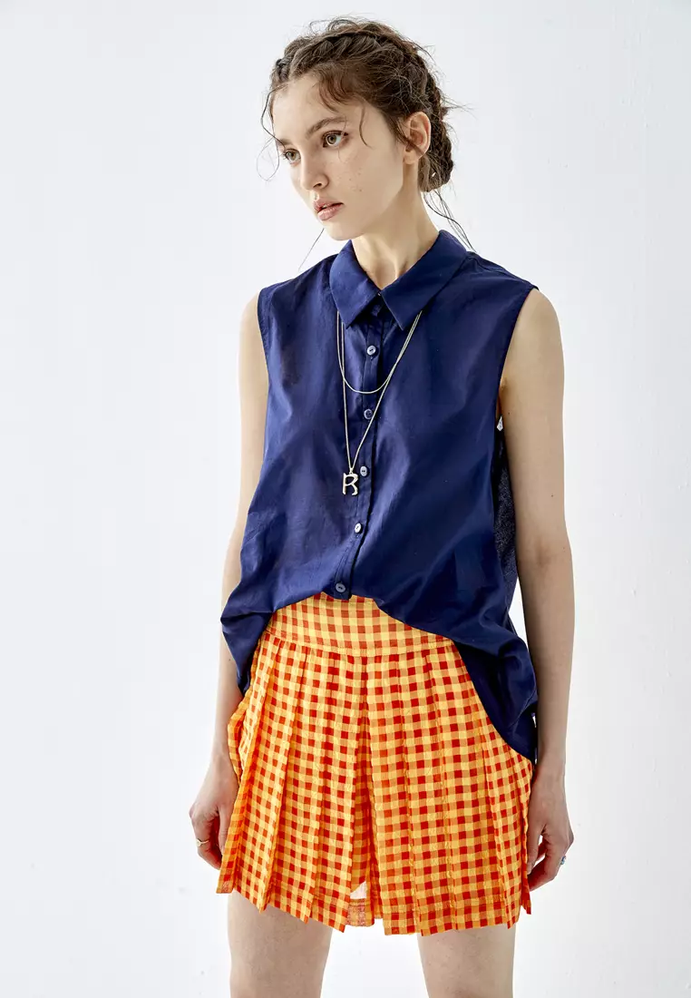 Orange Checkered Shorts