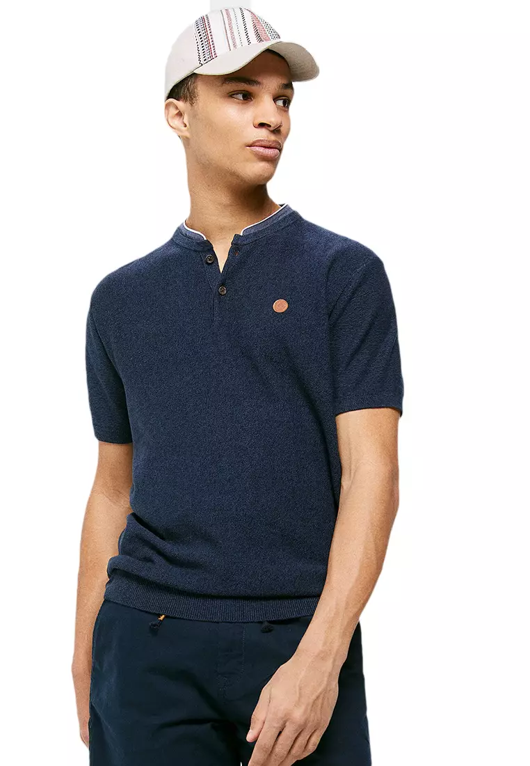 Chinese collar polo shirt 2025