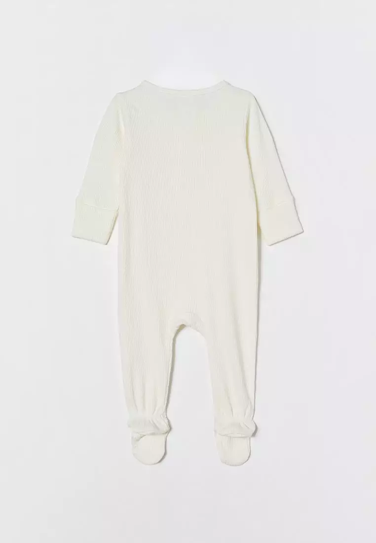 Organic Pointelle Zip Romper