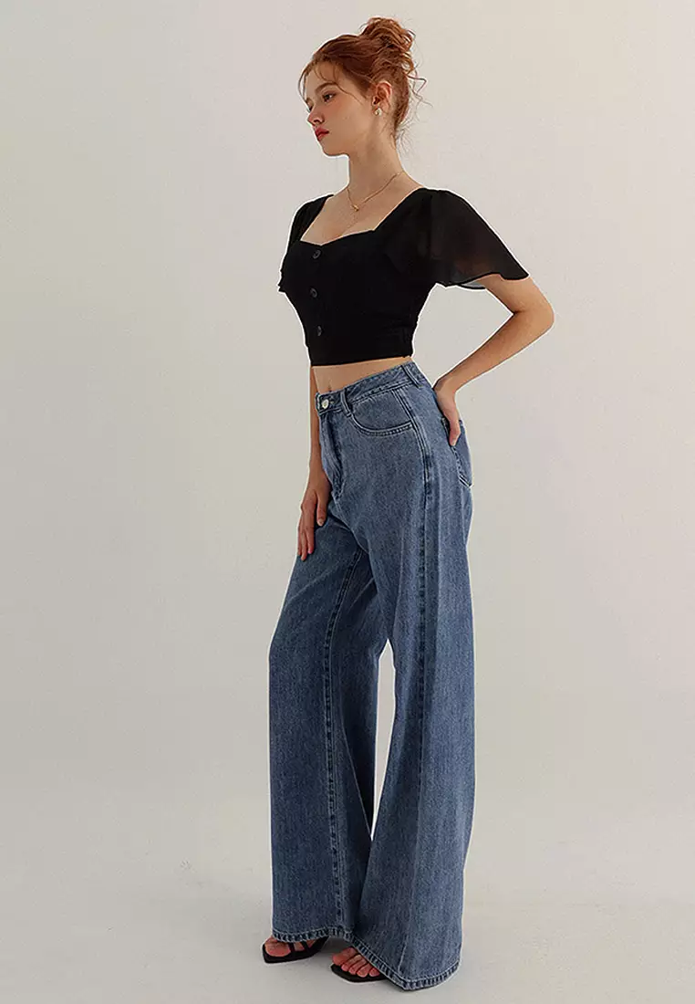 Flutter Sleeve Padded Top