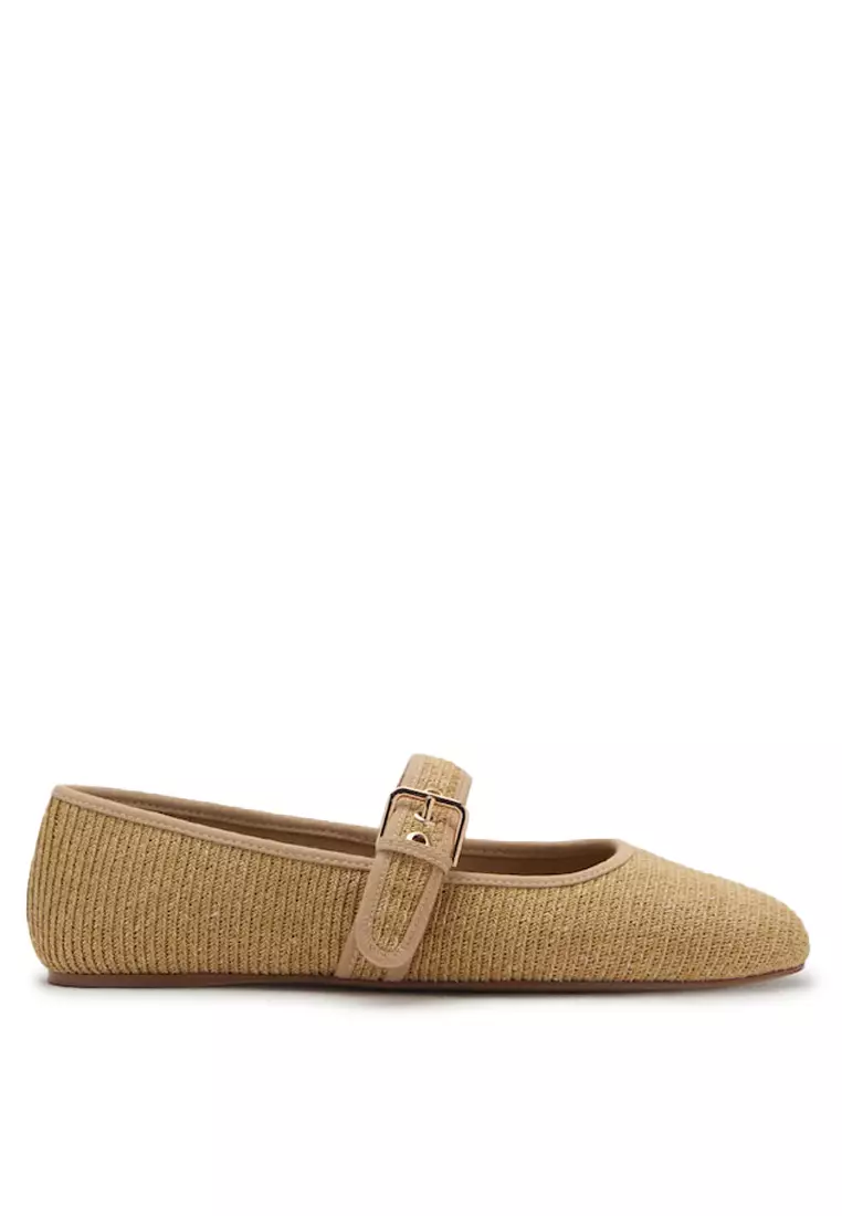 Discount on Mango  shoes - SKU: Cotton Ballet Flats With Strap And Buckle