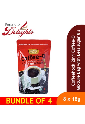 Prestigio Delights Coffeehock 2in1 Coffee-O Less sugar Sachet (Kopi-O) 8's Bundle of 4 4C9FAES672CECEGS_1