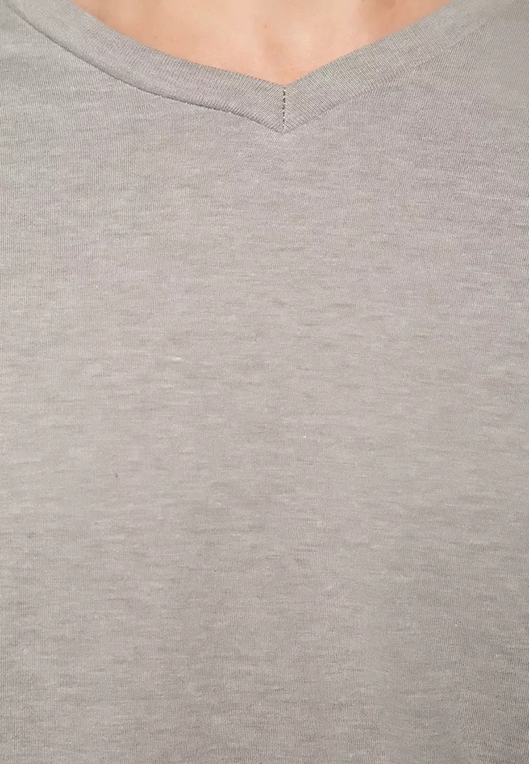 Comfort Cotton Plain Basic Tee VNeck V Neck Tshirt for Men