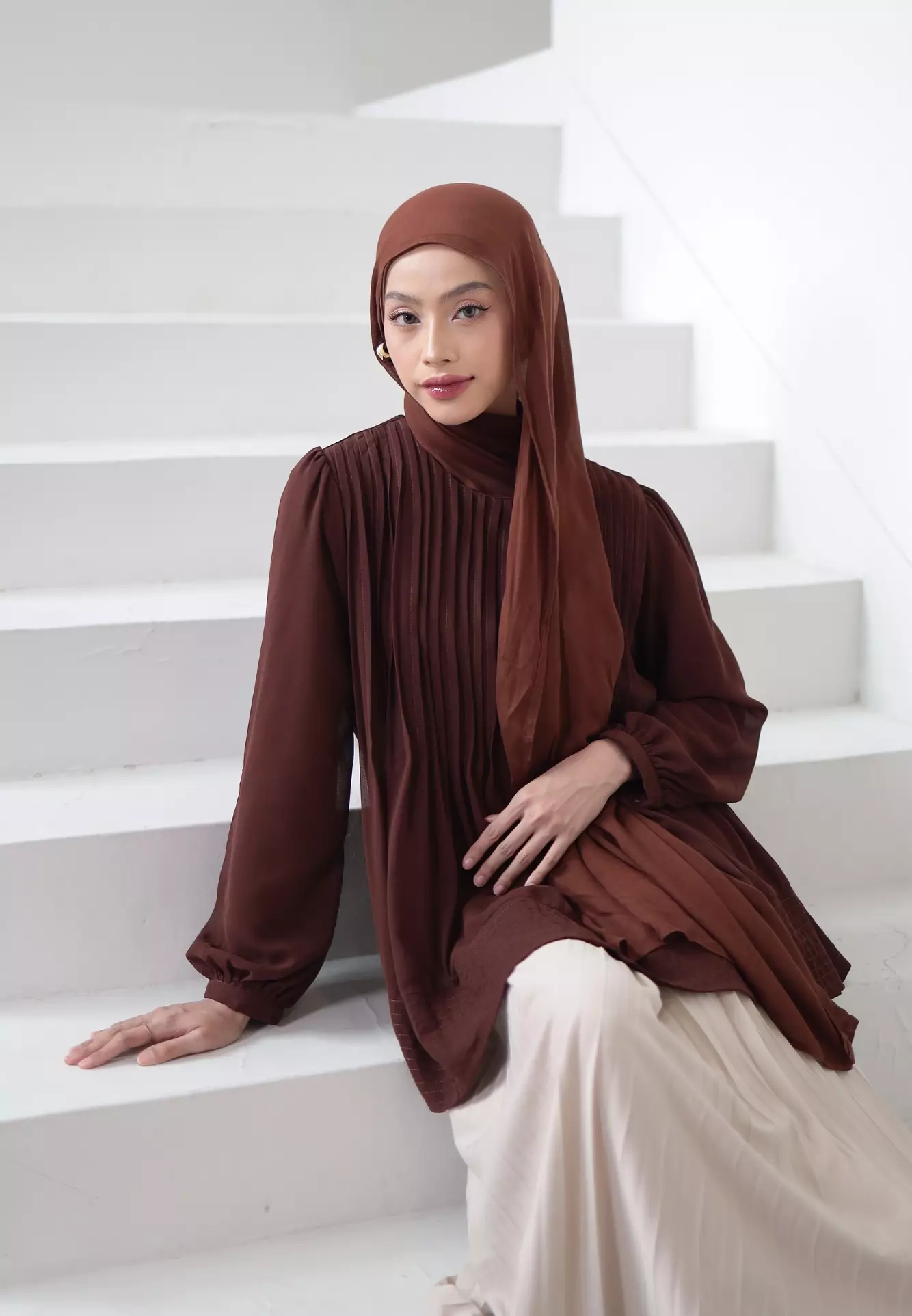 Lunara Blouse - Coffee