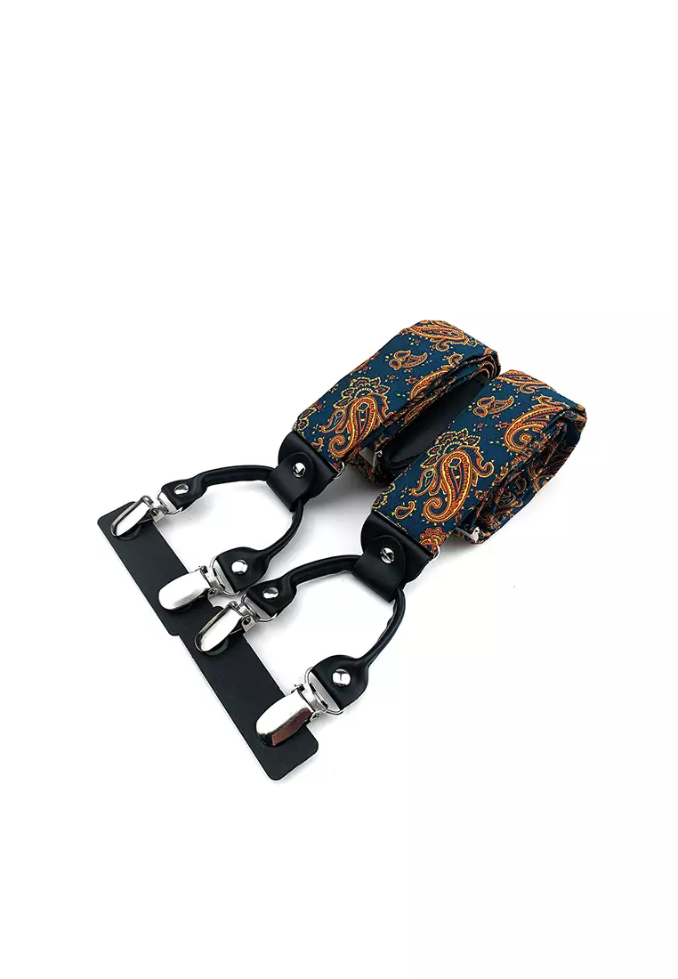 Men's Adjustable Elastic 6 Clips Suspenders