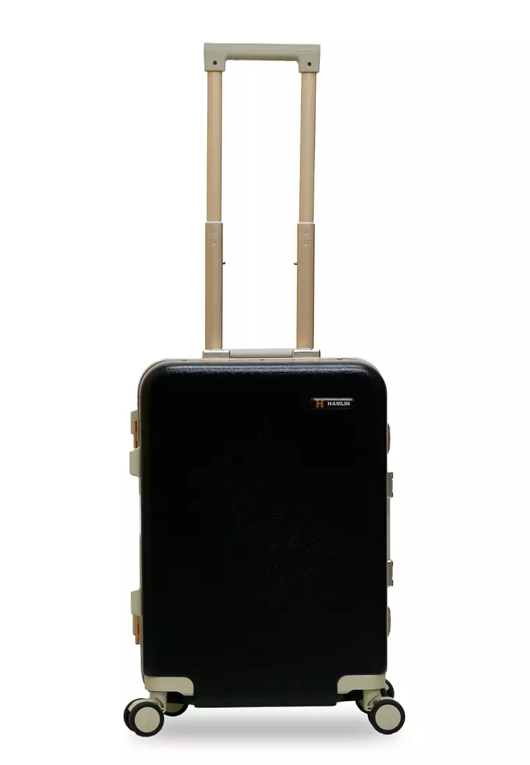 Carlton Tas Koper Alumunium Frame Size 20 Inch Travel Bag Unisex Large Compartment TSA Lock Material Polycarbonate ORIGINAL - Black