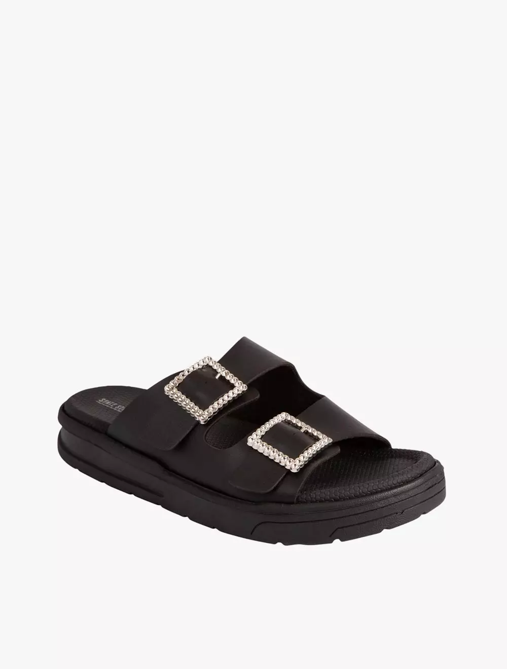 Payless State Street Womens Carolyn Footbed Sandals - Black_05