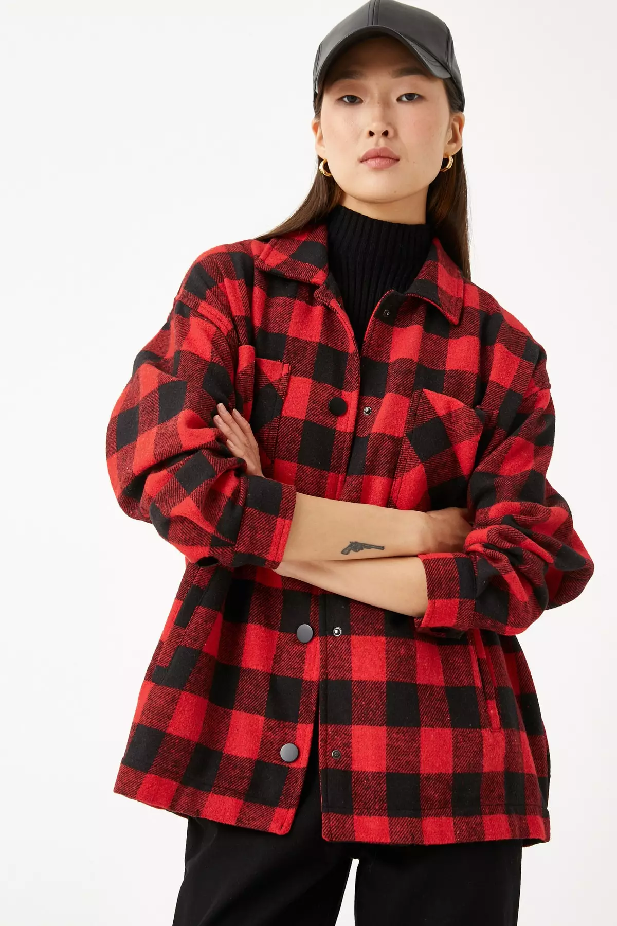 Red checked clearance jacket womens